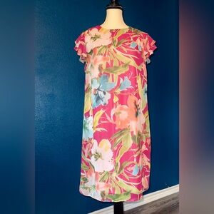 Ces Femme Pink Floral Summer Dress